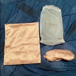 Hallmart Collectibles Satin Pillowcase & Eye Mask